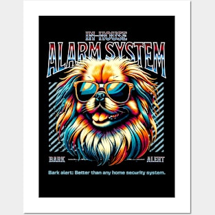 Bark Alert Pekingese Dog Posters and Art